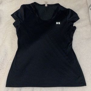 Black Short Sleeve Workout Top